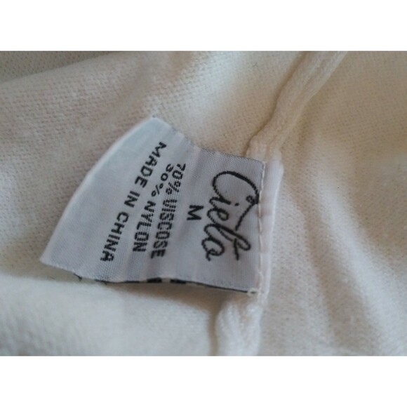 CIELO Off-ivory Women's Cardigan, Medium Pearl bottom - Picture 6 of 15